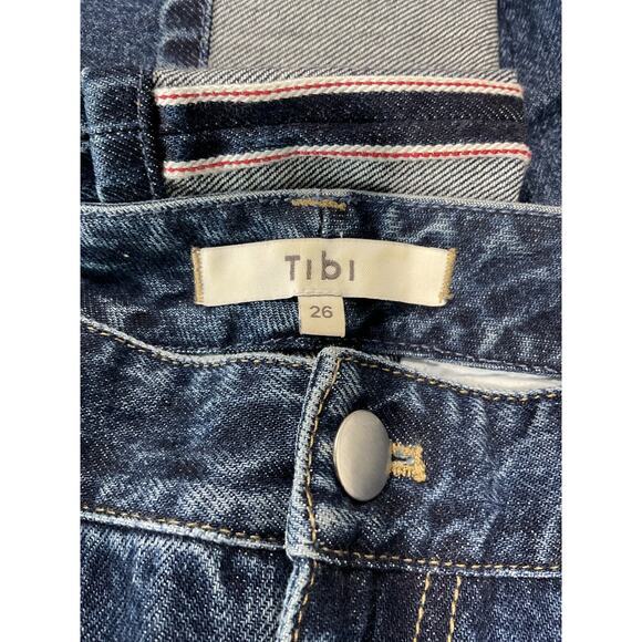 Tibi Selvage Dark Denim Alec Slouch Denim Jeans Size 26 - Picture 4 of 6